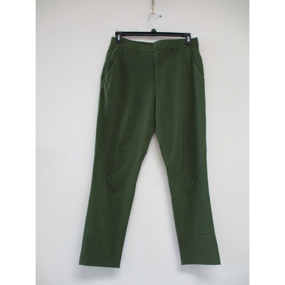 Fabletics Only-Pant Men 32 Green Slim Tapered Technical Stretch Utility Commuter